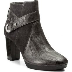 Botki GEOX - D Inspirat.Pl.A D746AA 0BT22 C9004 Anthracite. Szare botki damskie lity Geox, ze skóry, z paskami. W wyprzedaży za 389,00 zł.