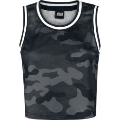 Topy damskie: Urban Classics Ladies Cropped Mesh Top Top damski kamuflaż (Dark Camo)
