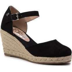 Espadryle REFRESH - 69730 Nergo. Czarne espadryle damskie Refresh, bez wzorów, ze skóry ekologicznej, bez obcasa, na obcasie. Za 169,00 zł.
