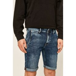 Guess Jeans - Szorty jeansowe. Niebieskie spodenki i szorty męskie Guess Jeans, m, z aplikacjami, z elastanu, casualowe. Za 369,90 zł.