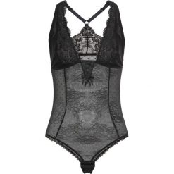 Body ze stringami bonprix czarny. Czarne body damskie bonprix, w koronkowe wzory, z koronki. Za 84,99 zł.