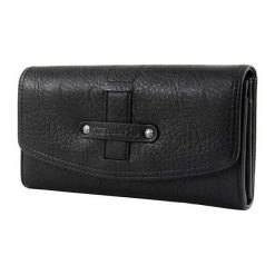 Tamaris Portfel damski Bern adette Big Wall et With Flap 7122182-001 Black. Czarne portfele damskie Tamaris, bez wzorów. W wyprzedaży za 132,00 zł.