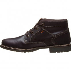 Skórzane botki w kolorze brązowym. Brązowe botki męskie marki Dockers by Gerli, na sznurówki. W wyprzedaży za 181,95 zł.