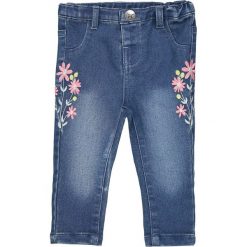 Dżinsy Slim z faktem w kwiaty 1 miesiąc - 3 lata. Niebieskie jeansy dziewczęce marki La Redoute Collections, w kwiaty, z bawełny, z standardowym stanem. Za 70,52 zł.