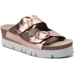 Klapki MEPHISTO - Vandy V4564 Old Pink. Różowe klapki damskie Mephisto, z aplikacjami, ze skóry, bez obcasa. W wyprzedaży za 479,00 zł.