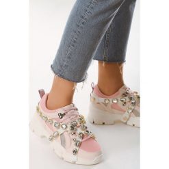 Różowe Sneakersy Designate. Różowe sneakersy damskie Born2be, z materiału. Za 109,99 zł.