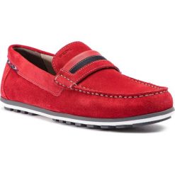 Mokasyny GEOX - U Mirvin A U924LA 00022 C7000 Red. Czerwone mokasyny męskie Geox, z zamszu. W wyprzedaży za 359,00 zł.