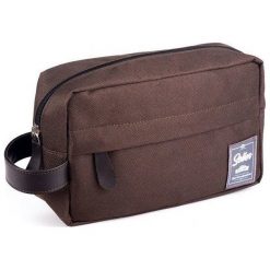 Kosmetyczka męska materiałowa Solier SK03 brązowa - Brązowy. Pomarańczowe kosmetyczki męskie Solier, bez wzorów, z tkaniny. Za 59,99 zł.