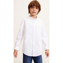 Mango Kids - Koszula dziecięca Oxford 110-164 cm. Niebieskie koszule chłopięce Mango Kids, bez wzorów, z bawełny, casualowe, button down, z długim rękawem, długie. Za 59,90 zł.
