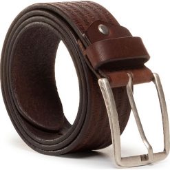 Pasek Męski WRANGLER - Allover Kabel Buckle W0C7U1X85 Brown. Pomarańczowe paski męskie Wrangler, w paski, ze skóry. Za 189,00 zł.