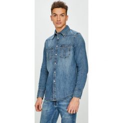 Calvin Klein Jeans - Koszula. Niebieskie koszule męskie marki Calvin Klein Jeans, s, bez wzorów, z bawełny, klasyczne, z klasycznym kołnierzykiem, z długim rękawem. Za 449,90 zł.