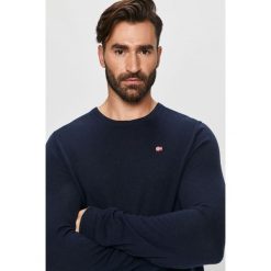 Napapijri - Sweter. Niebieskie swetry męskie Napapijri, xl, bez wzorów, z wełny, z okrągłym kołnierzem, bez kaptura. Za 449,90 zł.