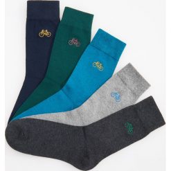 Skarpety 5 pack - Khaki. Brązowe skarpetki męskie Reserved, bez wzorów. Za 39,99 zł.