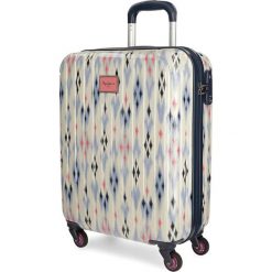 Walizki: Walizka w kolorze kremowym ze wzorem – (S)40 x (W)55 x (G)20 cm