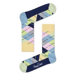 Skarpety Happy Socks Argyle (ARY01-2002). Szare skarpetki damskie Happy Socks, z bawełny. Za 20,99 zł.