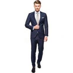 Garnitur beverin 313 niebieski slim fit. Niebieskie garnitury męskie Recman, bez wzorów. Za 749,00 zł.
