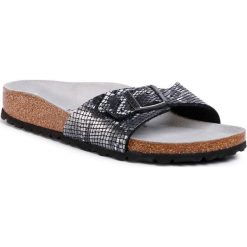 Klapki BIRKENSTOCK - Madrid Bs 1016897 Python Black. Czarne klapki damskie Birkenstock, bez wzorów, ze skóry ekologicznej, bez obcasa. Za 269,00 zł.