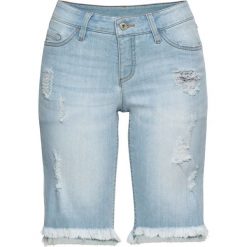 Bermudy dżinsowe bonprix niebieski "bleached”. Niebieskie jeansy damskie bonprix. Za 109,99 zł.