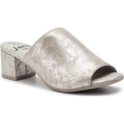 Klapki JANA - 8-27301-32 Grey/Silver 212. Szare klapki damskie Jana, bez wzorów, ze skóry, bez obcasa, na obcasie. W wyprzedaży za 139,00 zł.