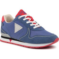 Sneakersy GUESS - Glorym Jr FJ5GLO FAB12 032. Niebieskie trampki chłopięce Guess, z aplikacjami, z zamszu, na sznurówki. Za 349,00 zł.
