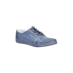 Buty Casu Półbuty skórzane sznurowane 320. Szare półbuty męskie Casu, bez wzorów, na sznurówki. Za 149,99 zł.