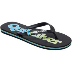Quiksilver Japonki Męskie Molowordmrkfnln M Sndl Xkgb Black/Green/Blue 42. Niebieskie klapki męskie Quiksilver, bez wzorów. Za 87,27 zł.