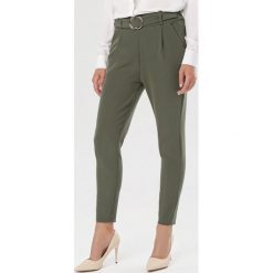 Khaki Spodnie Phiogale. Brązowe spodnie damskie Born2be, s, z tkaniny. Za 109,99 zł.