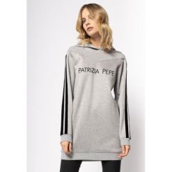 Bluza Patrizia Pepe 8M1011/A6E8-S576. Szare bluzy damskie Patrizia Pepe, s, bez wzorów, z elastanu, bez rękawów, bez kaptura. W wyprzedaży za 699,00 zł.