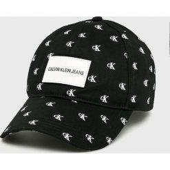Calvin Klein Jeans - Czapka. Czarne czapki damskie marki Calvin Klein Jeans, z bawełny. Za 159,90 zł.