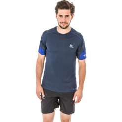 Salomon Koszulka męska Agile Tee Dress Blue r. M (392612). Niebieskie t-shirty męskie Salomon, m. Za 90,23 zł.