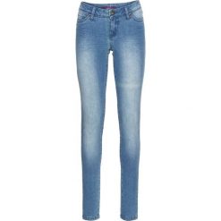 Jeansy damskie: Dżinsy SKINNY bonprix niebieski bleached
