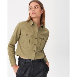Krótka koszula - Khaki. Brązowe koszule damskie House, s. W wyprzedaży za 19,99 zł.