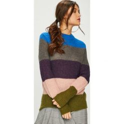 Pieces - Sweter. Niebieskie swetry damskie marki Pieces, s, bez wzorów, z wełny, bez rękawów, bez kaptura. W wyprzedaży za 129,90 zł.