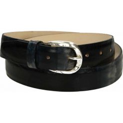 Pasek - 8704 PEL BLU. Czarne paski damskie marki Venezia, ze skóry. Za 99,00 zł.