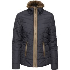 Kurtka pikowana ze sztucznym futerkiem bonprix czarny. Czarne kurtki damskie pikowane marki bonprix, z materiału. Za 79,99 zł.