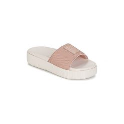 Klapki Puma PLATFORM SLIDE WNS EP. Szare crocsy damskie marki Puma, z materiału. Za 239,20 zł.