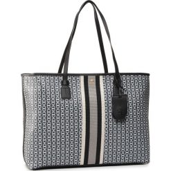 Torebka TORY BURCH - Gemini Link Canvas Top-Zip Tote 58450 Black Gemini Link 892. Szare topy damskie Tory Burch, bez wzorów, ze skóry ekologicznej, klasyczne, bez dodatków. W wyprzedaży za 1039,00 zł.