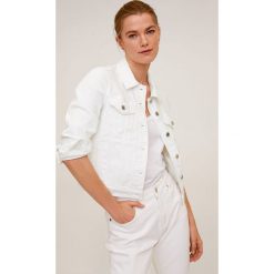 Mango - Kurtka jeansowa Vicky. Białe kurtki damskie Mango, xl, bez wzorów, z elastanu, krótkie, bez kaptura. Za 139,90 zł.