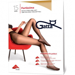 Gatta - Rajstopy Fortissima 15 DEN. Żółte rajstopy damskie Gatta, bez wzorów. Za 23,90 zł.