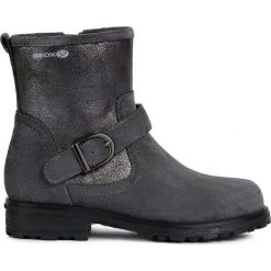 Geox - Buty dziecięce. Szare botki dziewczęce Geox, bez zapięcia. Za 279,90 zł.