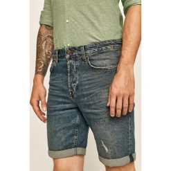 Only & Sons - Szorty jeansowe. Niebieskie spodenki i szorty męskie Only & Sons, bez wzorów, z elastanu, casualowe. Za 219,90 zł.