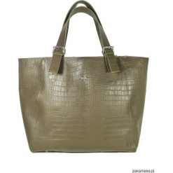 Shopper bag damskie: Shopper XXL Khakissimo Crocodile