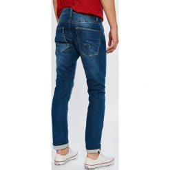 Pepe Jeans - Jeansy. Niebieskie jeansy damskie Pepe Jeans, l, z aplikacjami, z bawełny, z podwyższonym stanem. W wyprzedaży za 219,90 zł.
