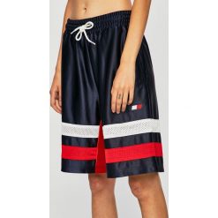 Tommy Sport - Szorty. Niebieskie spodenki sportowe damskie Tommy Sport, s, bez wzorów, z poliesteru, sportowe, z podwyższonym stanem. W wyprzedaży za 199,90 zł.