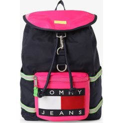 Tommy Jeans - Plecak damski, czarny. Czarne plecaki damskie Tommy Jeans, w paski, z jeansu. Za 579,95 zł.