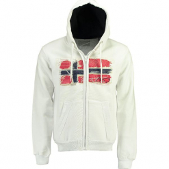 Bluza "Gayto" w kolorze kremowym. Białe bluzy męskie Geographical Norway Men, m, z haftami. W wyprzedaży za 136,95 zł.