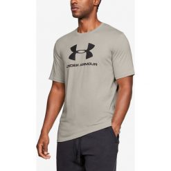 Under Armour Sportstyle Koszulka Brązowy Szary. Szare podkoszulki męskie Under Armour, l, z nadrukiem, z bawełny, bez kołnierzyka, z krótkim rękawem, krótkie. Za 119,95 zł.