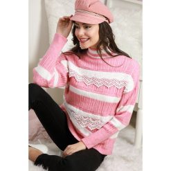 Sweter ZALORA PINK. Różowe bluzy damskie Sweter ZALORA PINK, uniwersalny, bez wzorów, bez rękawów, bez kaptura. W wyprzedaży za 79,00 zł.