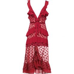 Sukienki hiszpanki: For Love & Lemons DOTTY MIDI DRESS Sukienka koktajlowa berry