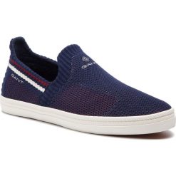 Tenisówki GANT - Frank 18678383 Marine G69. Niebieskie półbuty męskie GANT, bez wzorów, z gumy, marine, bez zapięcia. Za 349,95 zł.